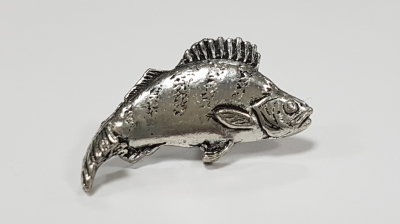 Just Fish Pewter Pin Small Perch